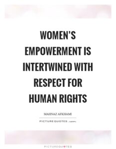 empowering women human