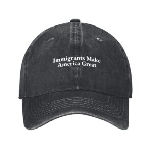 “Immigrants Make America Great” Vintage Denim Baseball Cap