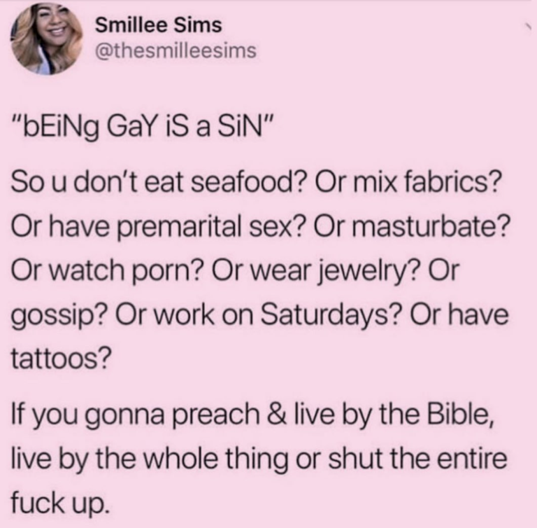Gay is a sin&hellip;