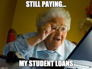 student loan debt still paying