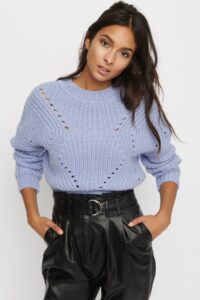 Pointelle Mockneck Sweater spring clothing